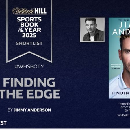 Sir James Anderson among seven shortlisted nominees for William Hill Sports Book of the Year Award 2025