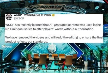 WSOP Deletes Poker Documentary Caught Using AI from YouTube