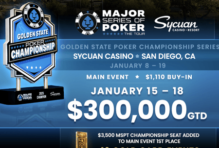 MSPT Heads to San Diego for Golden State Poker Championship Jan. 8-19