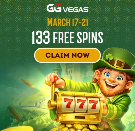 GGVegas Celebrates St. Patrick’s Day with 133 Free Spins for New Players