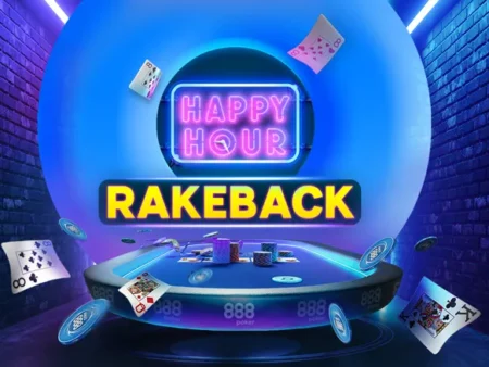 888poker’s Cash Game Players to Receive 30% Extra Rakeback During Happy Hour