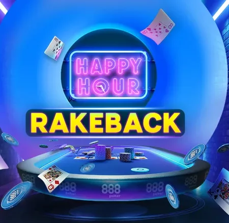 888poker’s Cash Game Players to Receive 30% Extra Rakeback During Happy Hour
