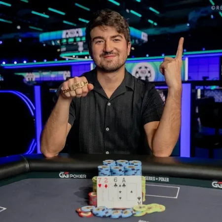 Dzmitry Urbanovich Wins First Bracelet in Event #80: $10k 8-Game Mix
